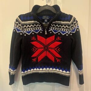 Ralph Lauren Fair Isle Merino Wool & Cotton Boys Sweater 4T